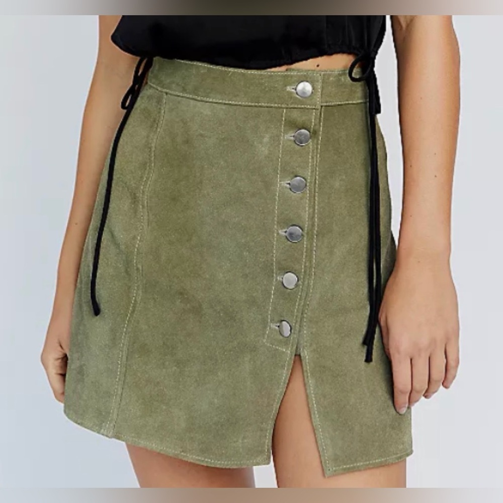 NWT Free People Suede Mini Skirt (S)